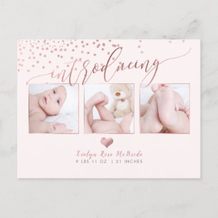 Cartão Postal De Anúncio Anunciação de Confetti/Nascimento do Rosa Dourado
