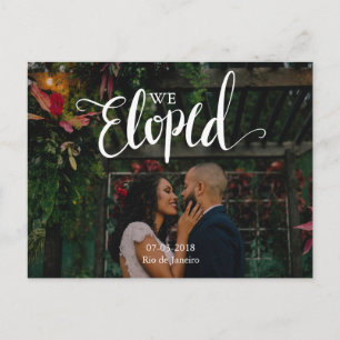 Cartão Postal De Anúncio Anunciamos Casamento Simples Postcard de Elopament