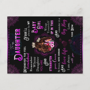 Cartão Postal De Anúncio Ao Meu Presente De Filha, À Minha Filha De Amor E