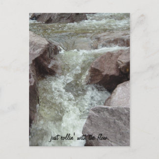 Cartão Postal De Anúncio apenas rollin com o fluxo