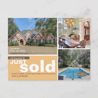 Cartão Postal De Anúncio Apenas Vendeu Grande foto