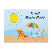 Aposentado Mudou para a Cena da Praia da Flórida N