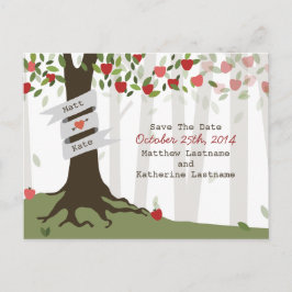 Cartão Postal De Anúncio Apple Orchard Fall Autumn Wedes Salvar A Data