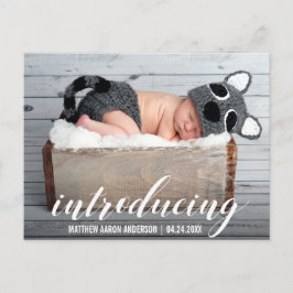 Cartão Postal De Anúncio Apresentação de Novos Corações para Bebês Foto de 