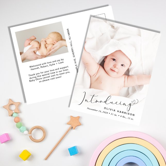 Cartão Postal De Anúncio Apresentando o nascimento da foto (Criador carregado)