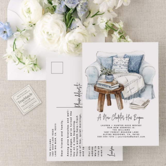 Cartão Postal De Anúncio Aquarela Elegante Começou A Mudar Um Novo Capítulo (Criador carregado)