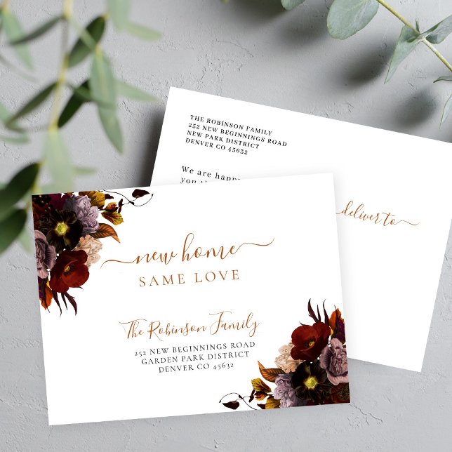 Cartão Postal De Anúncio Aquarela floral elegante chique móvel (Criador carregado)