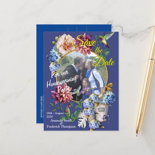 Cartão Postal De Anúncio Aquarela Floral Era Vitoriana (Frente/Verso In Situ)