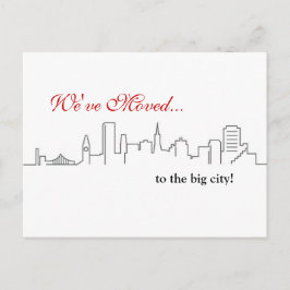 Cartão Postal De Anúncio Aquecimento doméstico ou mudança de residência em