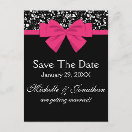 Cartão Postal De Anúncio Arco Rosa Preto e Branco