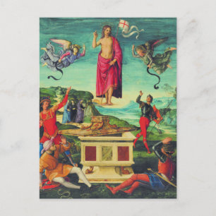 Cartão Postal De Anúncio Arte da Ressurreição de Jesus Cristo por Raphael