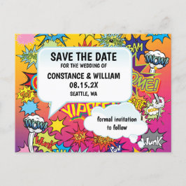 Cartão Postal De Anúncio Arte em quadrinhos 💥 🎨 Grafite de casamento Salv