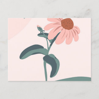 Cartão Postal De Anúncio Arte Flor Contemporânea