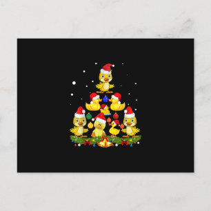 Cartão Postal De Anúncio Árvore de Natal do Pato