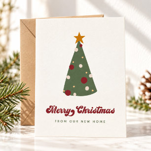 Cartão Postal De Anúncio Árvore de Natal Móvel de Natal Moderno