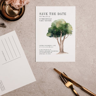Cartão Postal De Anúncio Árvore Genealógica da Reunião Familiar Salve a Dat