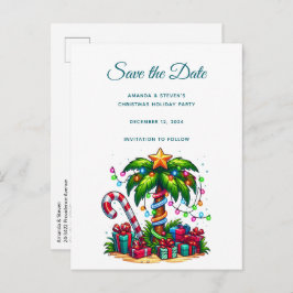 Cartão Postal De Anúncio Árvore Tropical de Palma de Natal