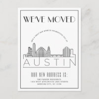 Austin Skyline Modern Deco | Mudança de Endereço