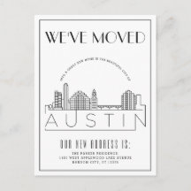 Austin Skyline Moderno Deco | Mudança de Endereço