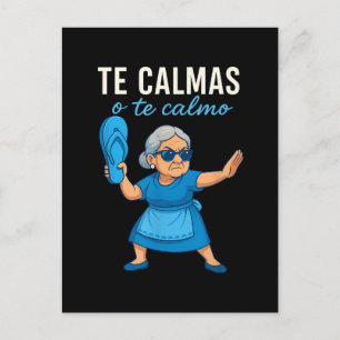 Cartão Postal De Anúncio Avó Espanhola Mexicana Engraçada