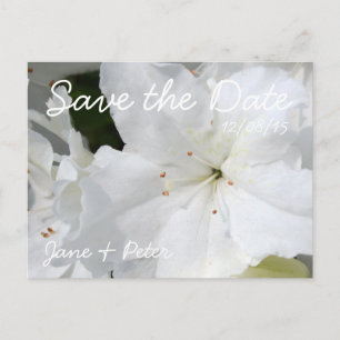 Cartão Postal De Anúncio Azaleas Floral Wedding Salvar a Data Cartão-Postal