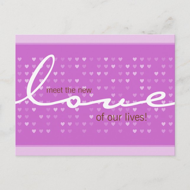 Cartão Postal De Anúncio BABY ANUNCIAMENTO - menina do amor (Frente)