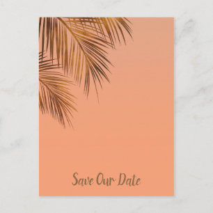 Cartão Postal De Anúncio Bahama Breeze Bronze Palma Coral Salve A Data