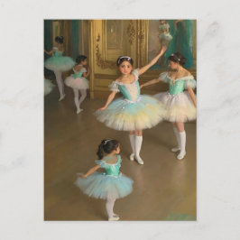 Cartão Postal De Anúncio Bailarinas esperando para actuar