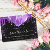 Balões roxos festas de aniversário pretos salvam a