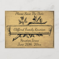 Banner da Ramificação da Árvore Vintage Salvar a D