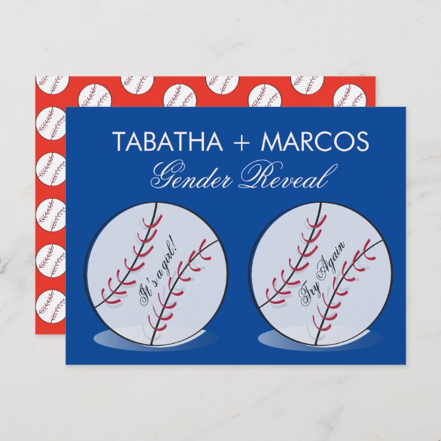 Cartão Postal De Anúncio Baseball Gender Revement DIY Scratts Cards (Frente/Verso)