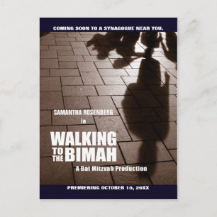 Cartão Postal De Anúncio Bat Mitzvah Bimah Filme Salvar Cartão-Postal
