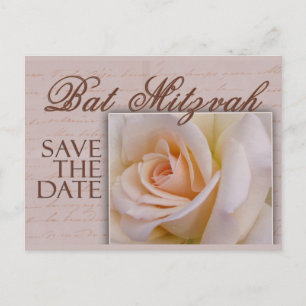 Cartão Postal De Anúncio Bat Mitzvah Guarda A Data