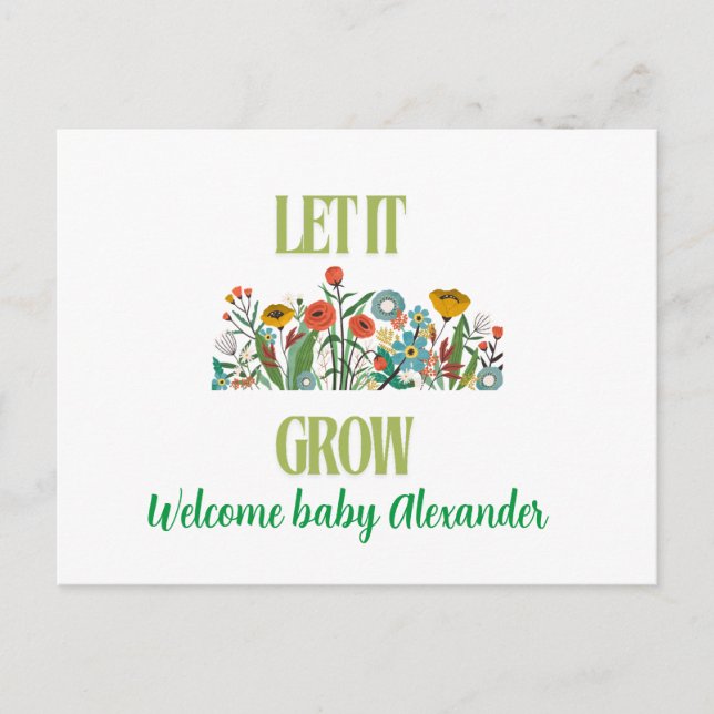 Cartão postal de anúncio bebê (Frente)