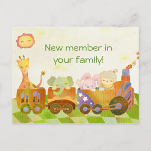 Cartão Postal De Anúncio Bebês em Choo Choo Train: Novo Cartão-Postal para 