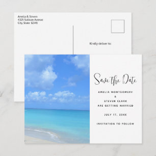 Cartão Postal De Anúncio Bela Praia Tropical Turquesa