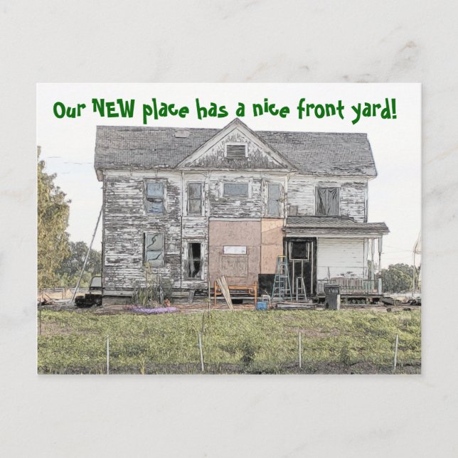 Cartão Postal De Anúncio Belo Diário da Frente, Engraçado Mudança de Endere (Frente)