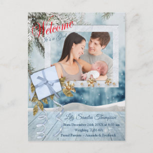 Cartão Postal De Anúncio Bem-vindo, é uma menina