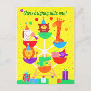 Cartão Postal De Anúncio Bichos-De-Ferris Cute