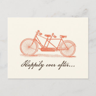 Cartão Postal De Anúncio Bicicleta Criada para Dois Salvar o Cartão-Postal