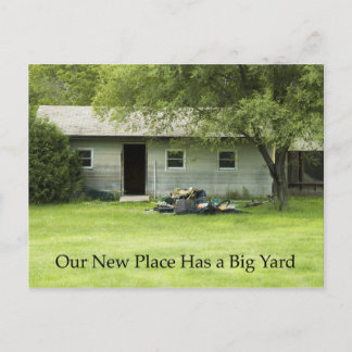 Cartão Postal De Anúncio Big Yard - Mudança do cartão de endereço
