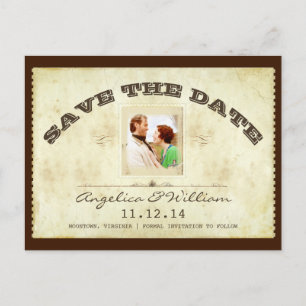 Cartão Postal De Anúncio bilhete antigo vintage foto salvar data postais