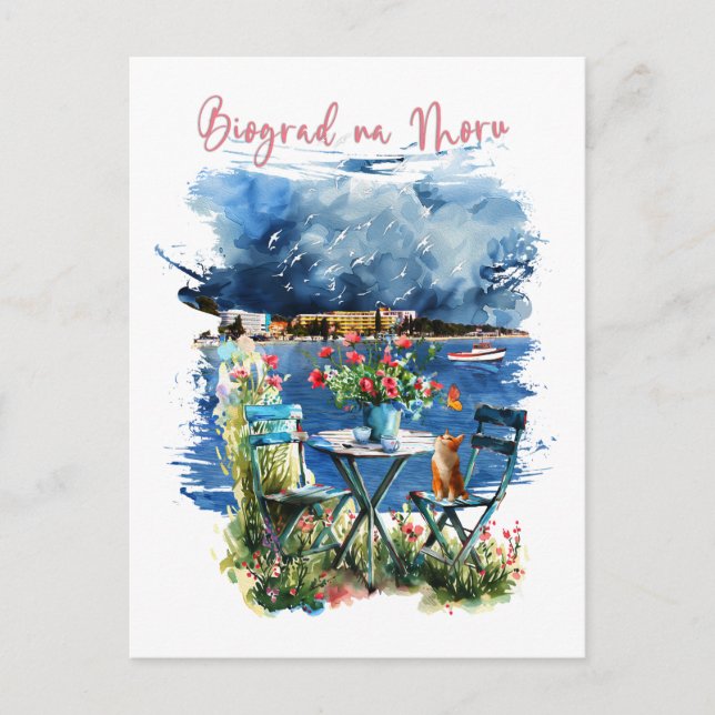 Cartão Postal De Anúncio Biograd na moru 3 (Frente)