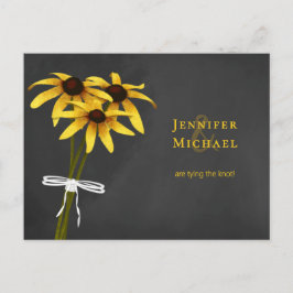 Cartão Postal De Anúncio Black Eyed Susan salve o casando de data