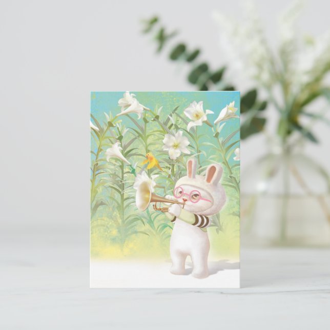Cartão Postal De Anúncio Blooming Lily (Em pé/Frente)