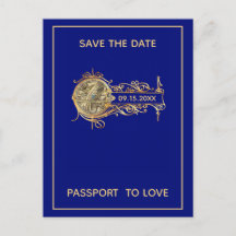 Blue Passport Viagem Salve a data