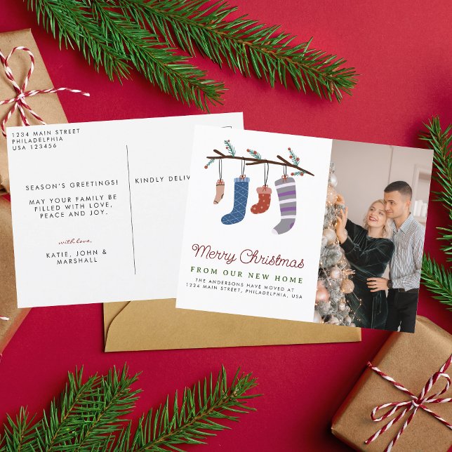 Cartão Postal De Anúncio Boas e Feliz Natal - Novo Movimento Doméstico (Criador carregado)