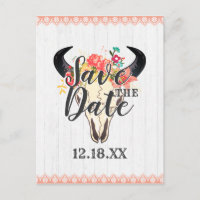 Boho Chic Crânio de Vaca Bouquets de Flores Salvar