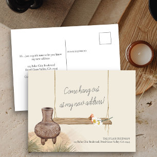 Cartão Postal De Anúncio Boho Chic se muda para novo endereço