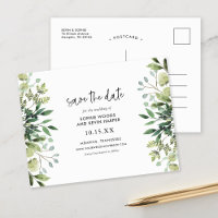 Boho Greenery Modern Salve a Data
